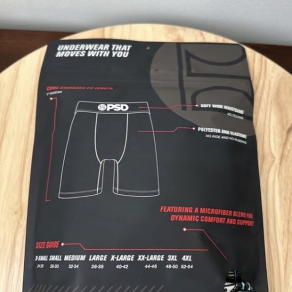 PSD 3 Pack Core Standard Boxer Briefs Shorts Stacking High Blue/Black/Grey NEW - Picture 3 of 3